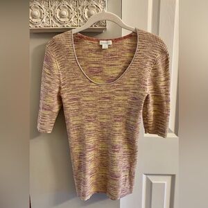 Sundance Space Dye Short Sleeve Top -  Small